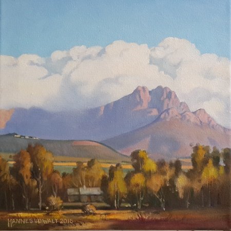 Oil on Stretched CanvasSize: (305x305x17)mmUnframedSOLD 2016 (by Franschhoek Art House)